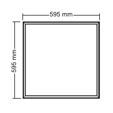2340110010  Panel X2 Supervision Slim LED 600 x 600mm 42W, 3000K, 120°, Cut-Out 580x580mm